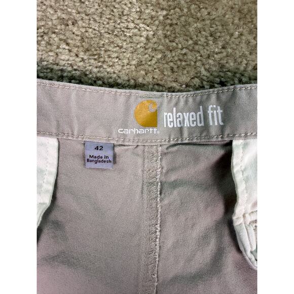 Carhartt Mens Relaxed Fit Cargo Shorts Beige Size 42 103542 232 C524 - Picture 7 of 13